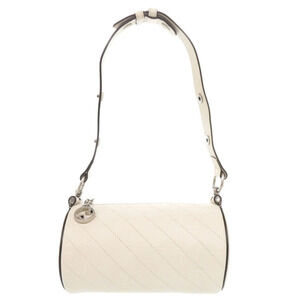 GUCCI White Leather Shoulder Bag